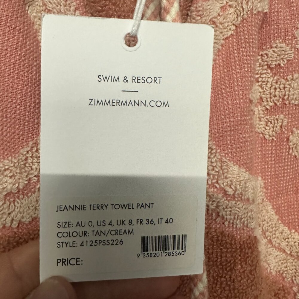 NWT - Zimmermann Jeannie Terry Towel Pants

Price as listed - Picture 4 of 5